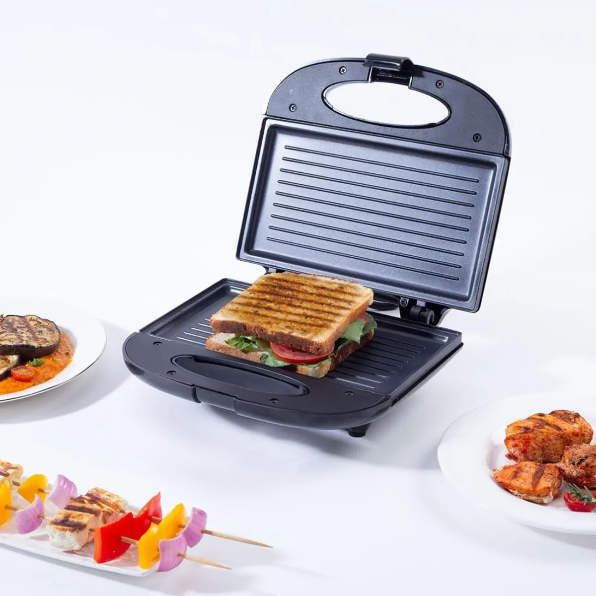 Wonderchef 800W Prato Plus Griller | Auto Temp Control | LED Indicator | Non-Stick Plates | Vijay Sales sale