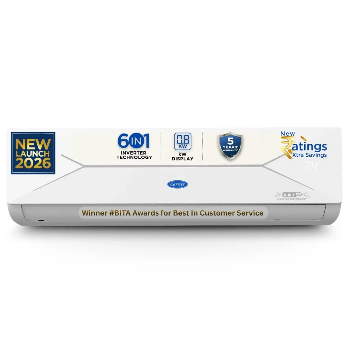 Carrier 1.5 Ton 5 Star Flexicool 6-in-1 Convertible Inverter Split AC Vijay Sales sale