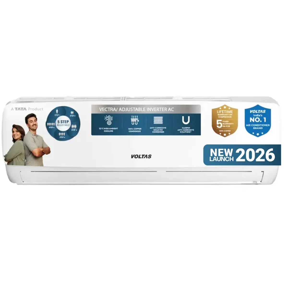 Voltas 1 Ton 3 Star 5 in 1 Adjustable Inverter Split AC Vijay Sales sale