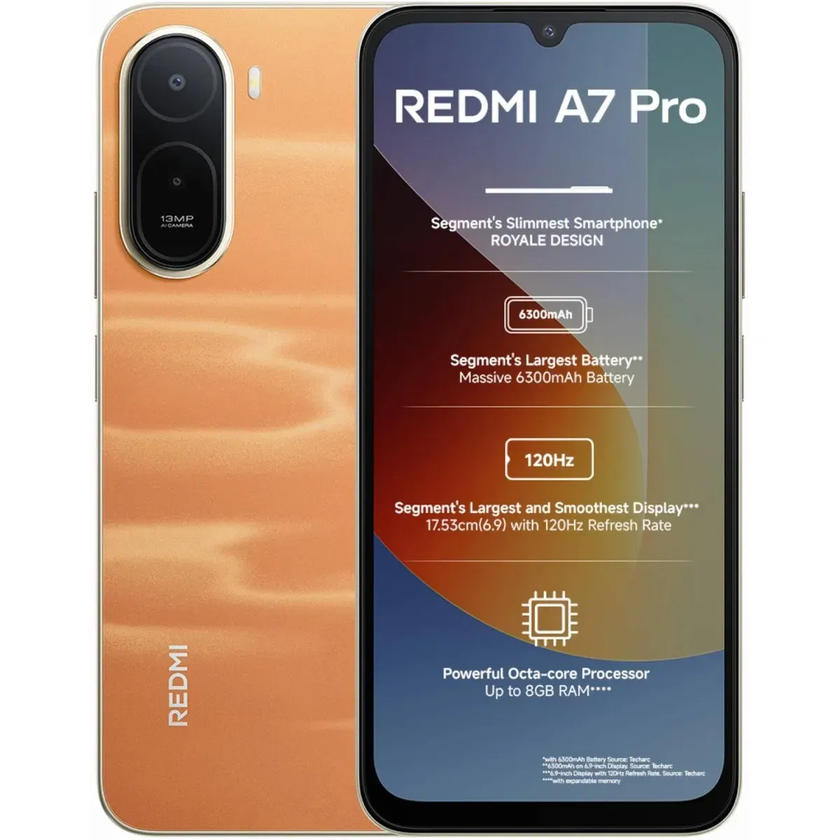 Redmi A7 Pro 4G (4GB RAM, 64GB Storage) | UNISOC T7250 | 6300mAh Battery | Reverse Charging | Sunset Orange Vijay Sales sale