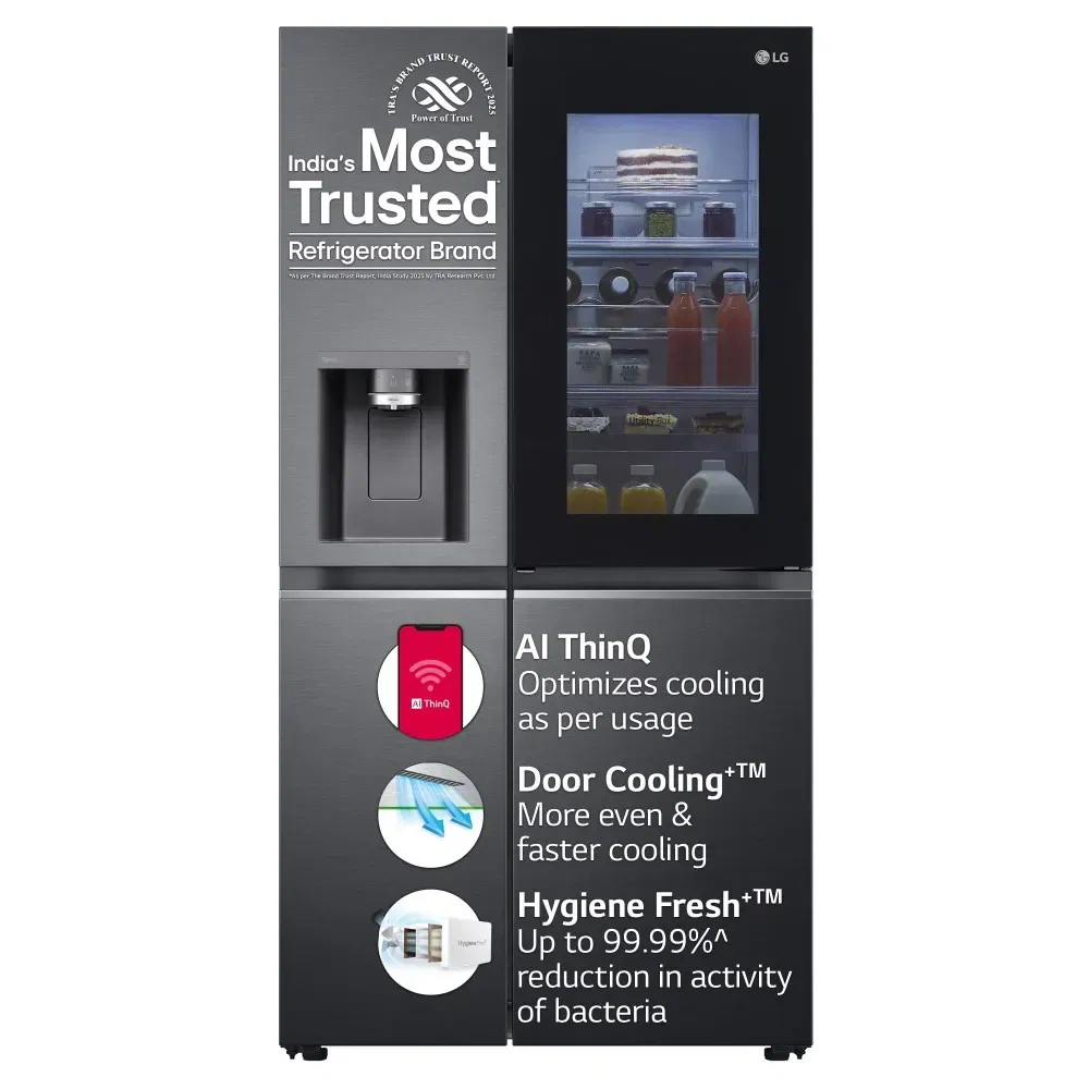 LG 630 L Side-by-Side Refrigerator, 3 Star, InstaView, Wi-Fi Convertible, UV Nano Vijay Sales sale