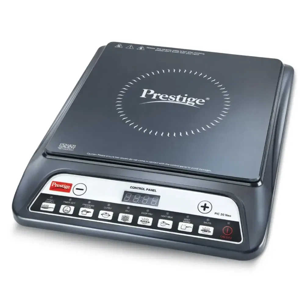 Prestige PIC 20 Neo Induction Cooktop, 1600W, Preset Indian Menus, Timer Control Vijay Sales sale