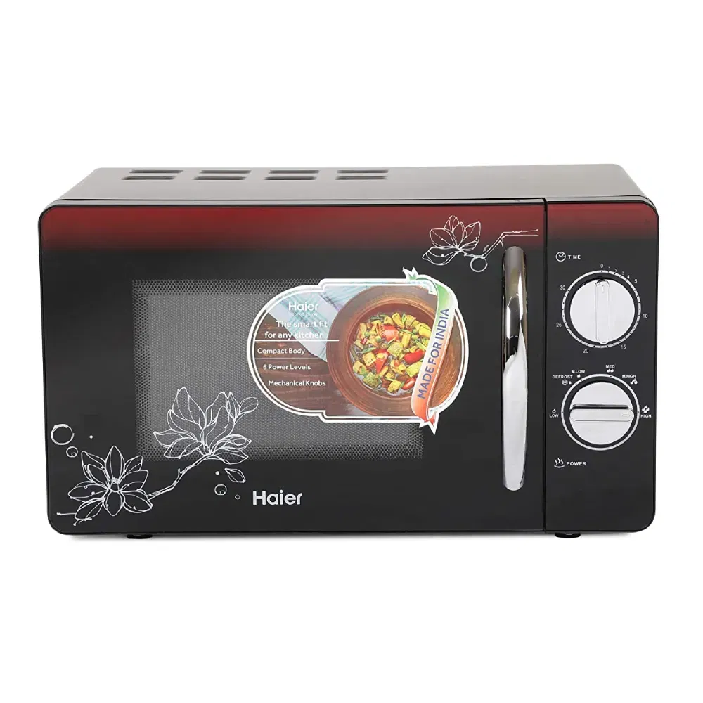 Haier 20 Litres Solo Microwave Oven, 700W, Glass Door, Stainless Steel Body Vijay Sales sale
