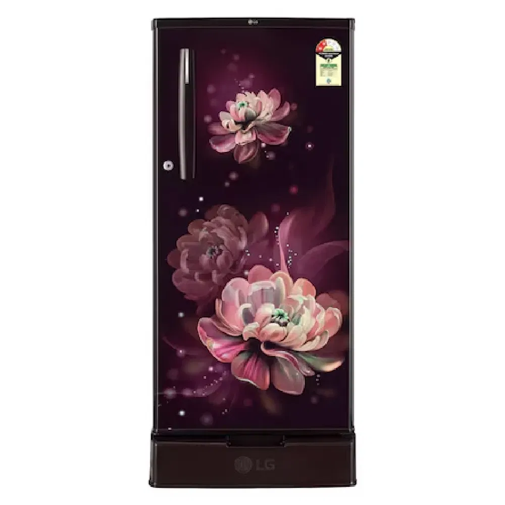 LG 185 L Direct Cool Single Door Refrigerator with Toughened Glass Shelves Vijay Sales sale