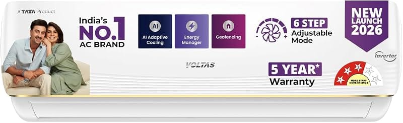 Voltas 1.5 Ton 3 Star Inverter Split AC Vertis Zenith Gold