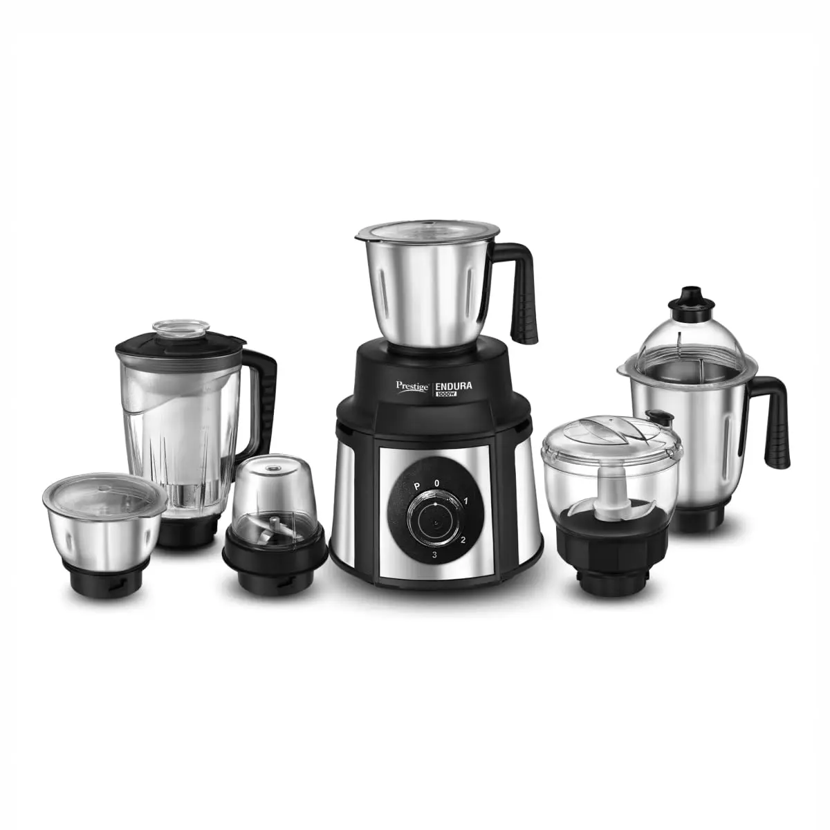 Prestige Endura 1000W Mixer Grinder | 6 Jars | Heavy-Duty Ball Bearing Motor | Sturdy Handle Vijay Sales sale