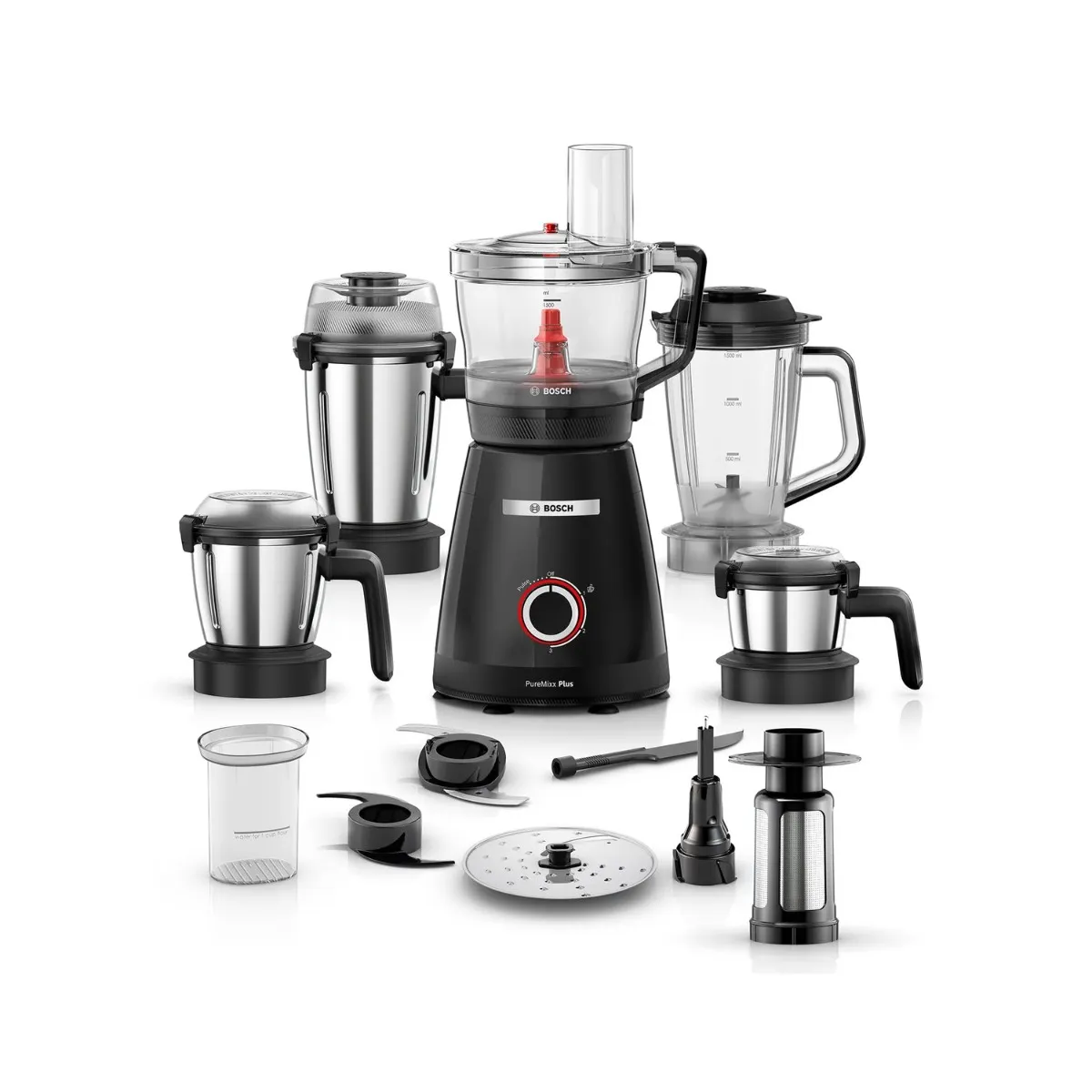 Bosch PureMixx Plus Mixer Grinder + Food Processor | 800W Power | 5 Jars | Tera Power Motor Vijay Sales sale