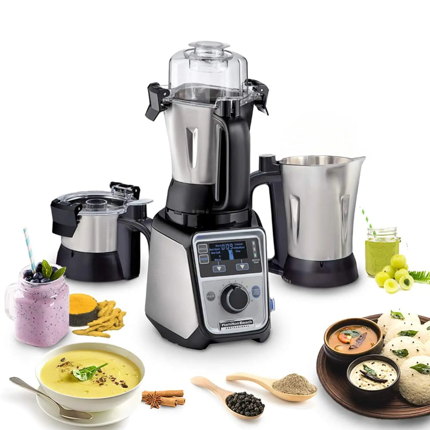 Hamilton Beach Professional Juicer Mixer Grinder | 1400 Watt Rated Motor | 3 Stainless Steel Vijay Sales sale