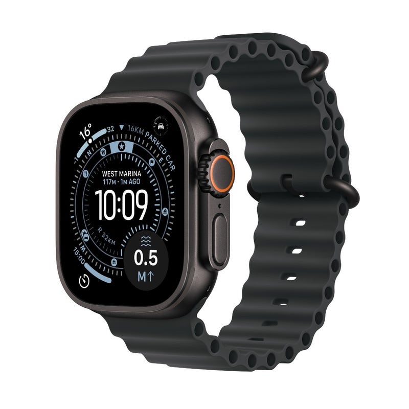 Apple Watch Ultra 3 GPS + Cellular 49mm Black Titanium Case with Black Ocean Band Vijay Sales sale