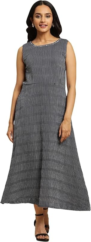 W Women Printed Fit and Flare Dress