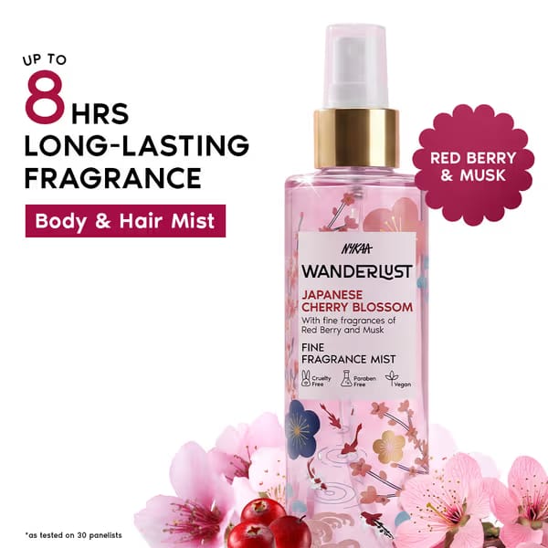 Nykaa Wanderlust 2-in-1 Body & Hair Perfume Mist Long Lasting Fragrance - Upto 8 hours Nykaa sale