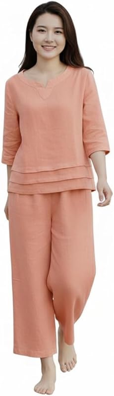 Cotton Linen Top Trouser Co-Ord Set