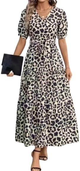 M&S Tiered Printed Maxi Dress