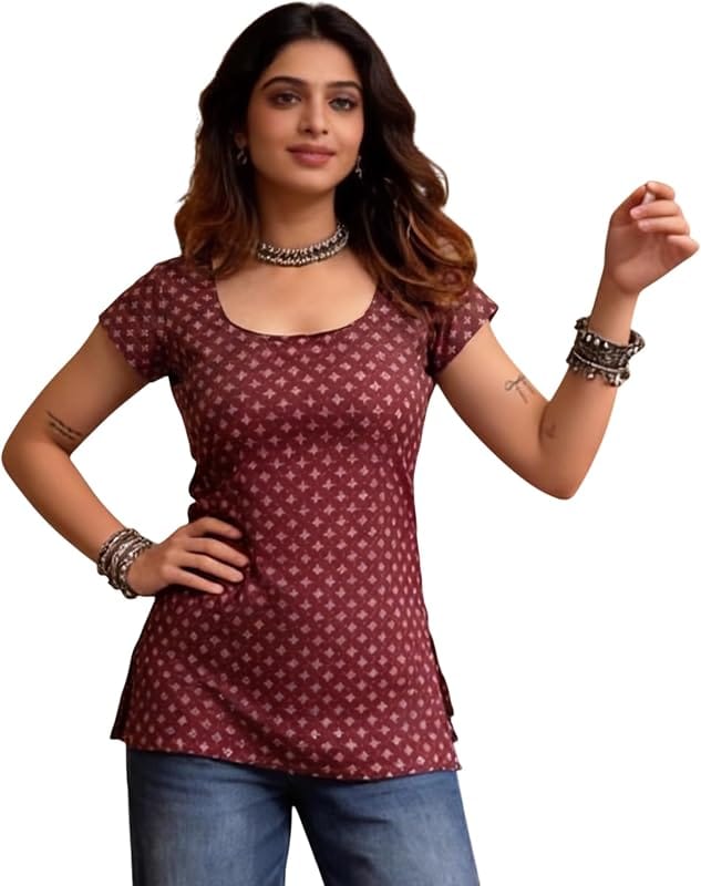 Women Ethnic Kurti Maroon