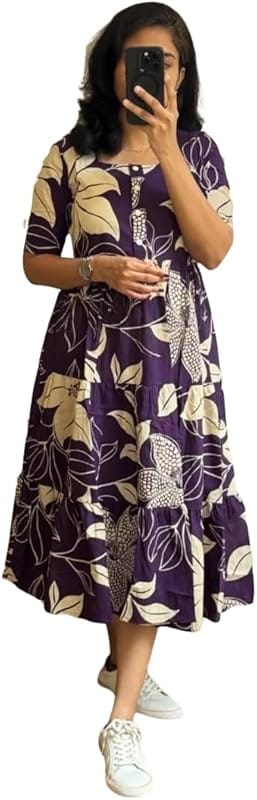 M&S Floral Print Midi Dress