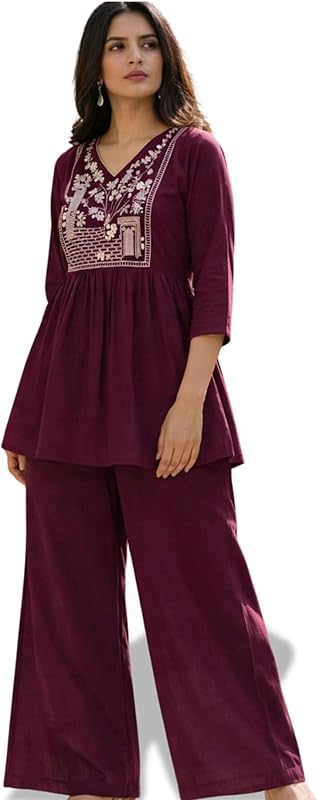 Short Kurti Palazzo Ethnic Set