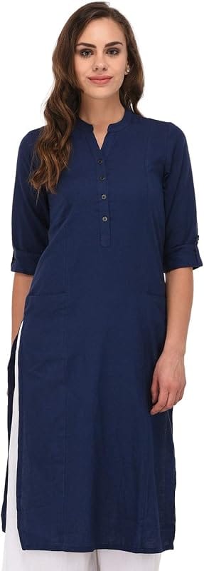 Womens Casual Navy Kurta