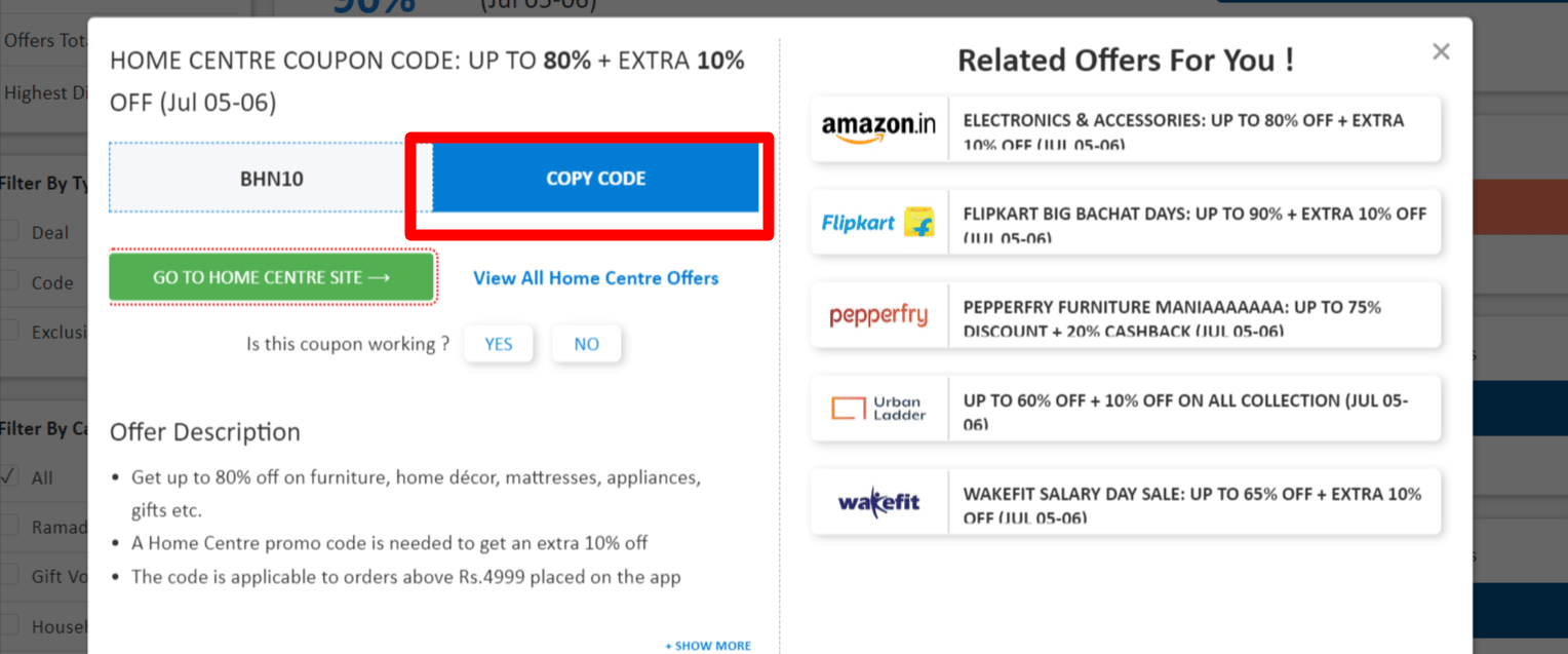 Home Centre Coupon Codes Up to 60 + Extra 20 Off October 2024